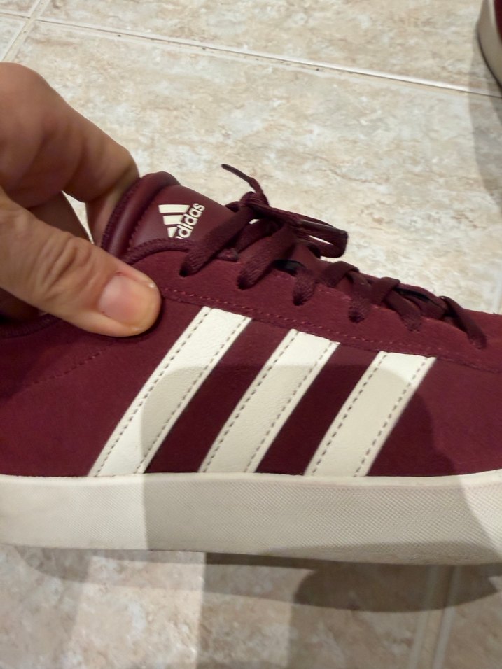 Bordo Adidas Süet Kadın Spor Ayakkabı - Görsel 3