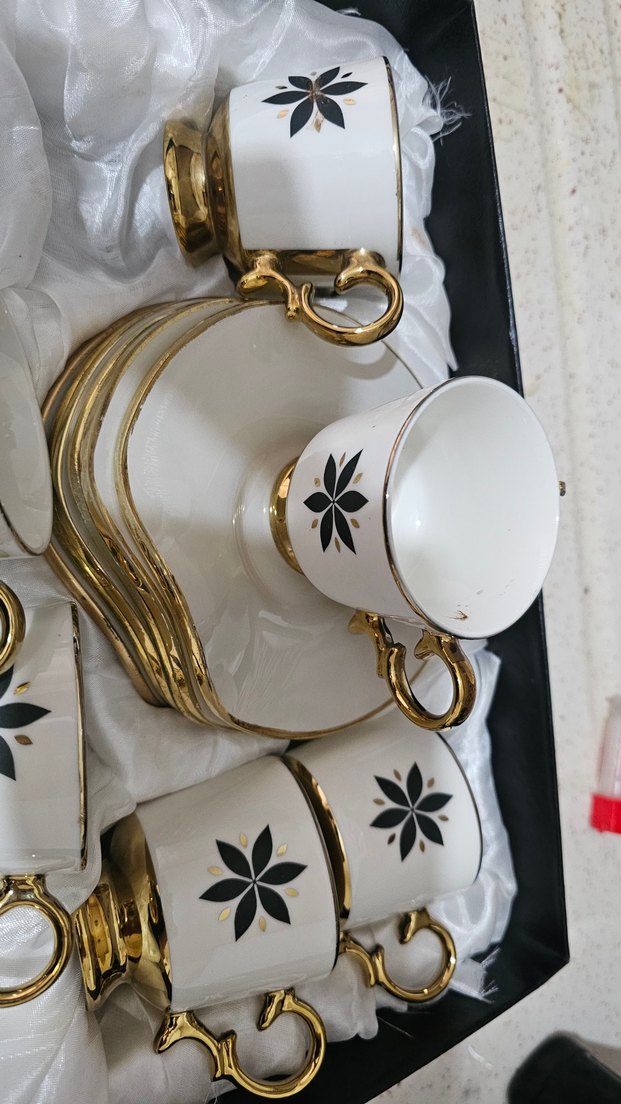 kahve fincanları Altın - Görsel 3