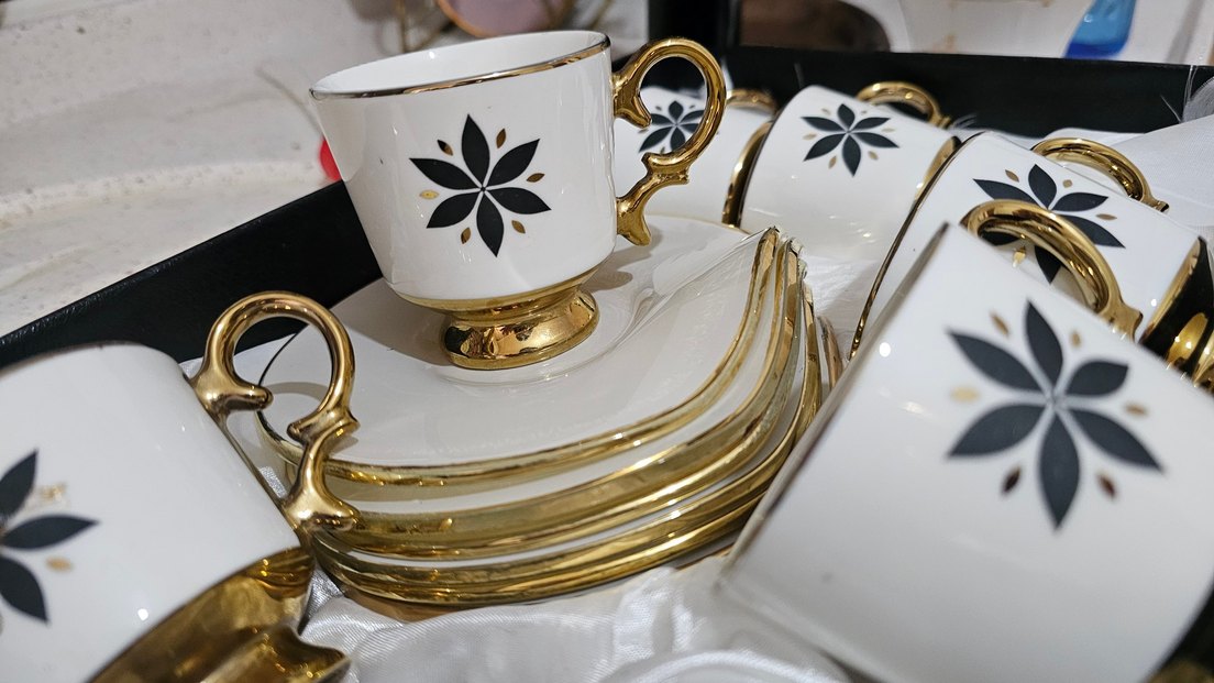 kahve fincanları Altın - Görsel 2