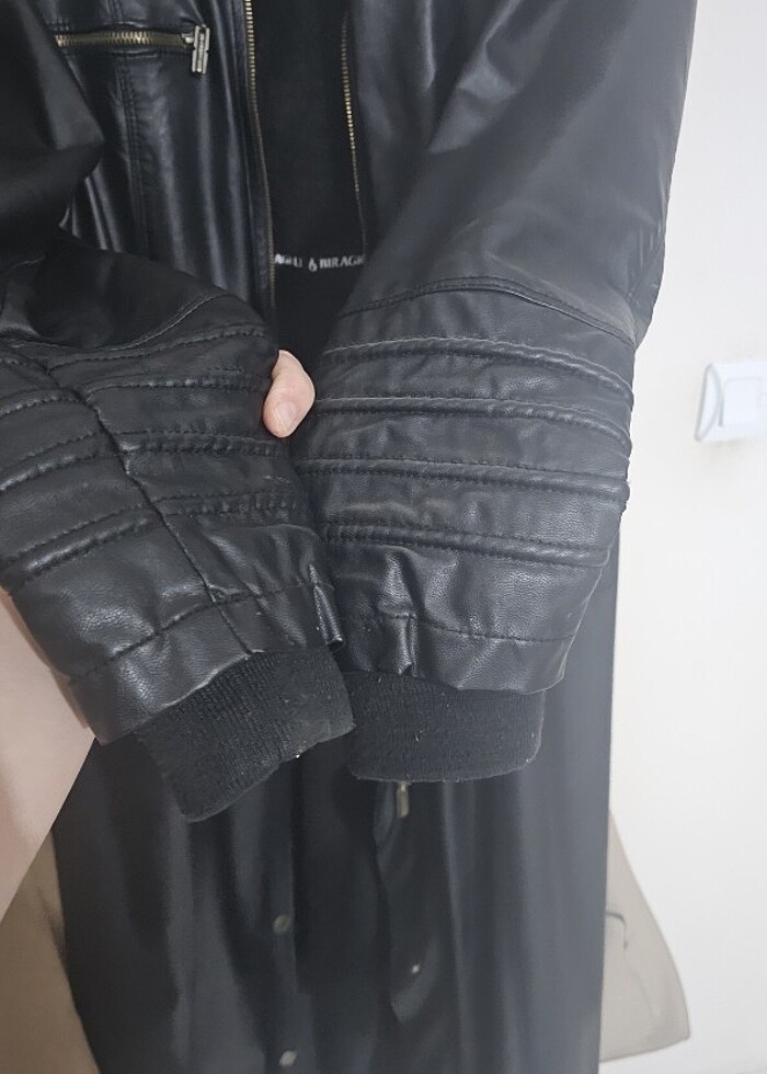 Kışlık deri mont  - Görsel 4