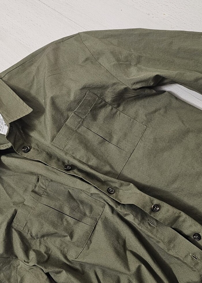 Ceketli uzun kollu pamuklu gömlek - Görsel 3