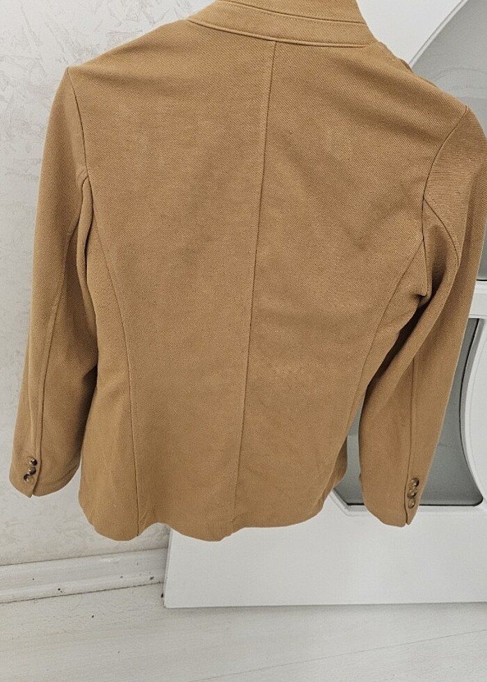 Ceketli uzun kollu pamuklu gömlek - Görsel 5