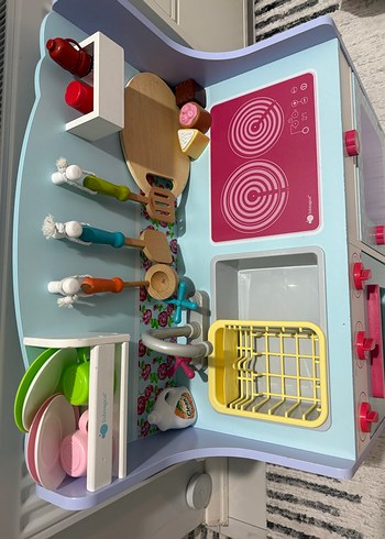 Pastel Renkli Çocuk Oyun Mutfak Seti - Görsel 5