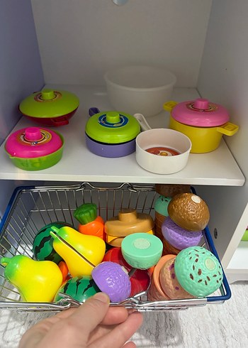 Pastel Renkli Çocuk Oyun Mutfak Seti - Görsel 9