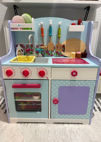 Pastel Renkli Çocuk Oyun Mutfak Seti - Görsel 2