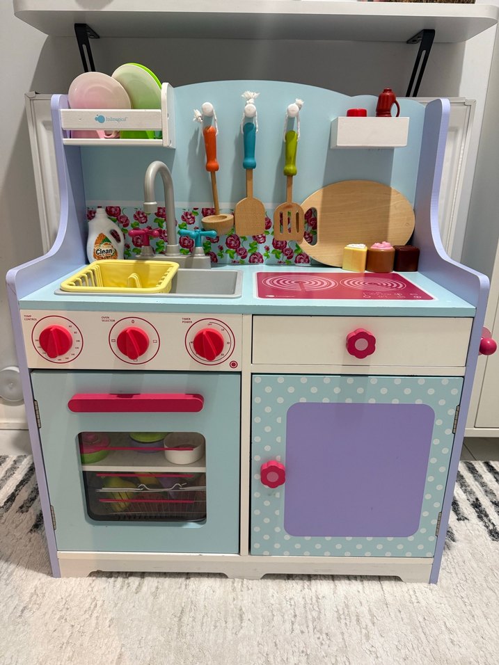 Pastel Renkli Çocuk Oyun Mutfak Seti - Görsel 2