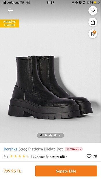 Bershka streç platform bilekte bot