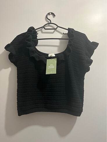 xl Beden H&M örgü siyah bluz