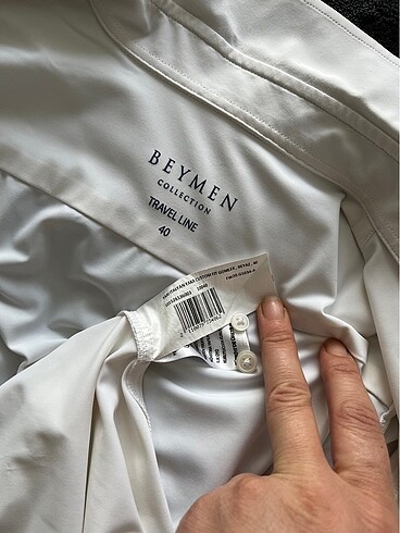 m Beden beyaz Renk Beymen collection elestan gömlek 40