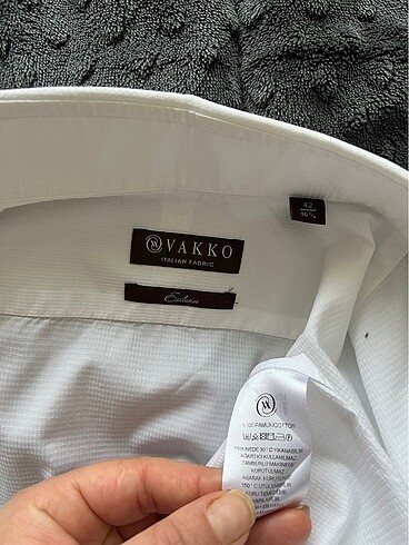 l/xl Beden Vakko pamuklu manşet kol gömlek 42
