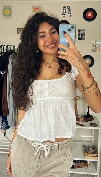 s Beden beyaz Renk hm dantel düğme detay ARIYORUMMM