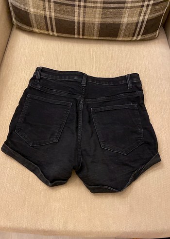 36 Beden Siyah Mini Denim Şort