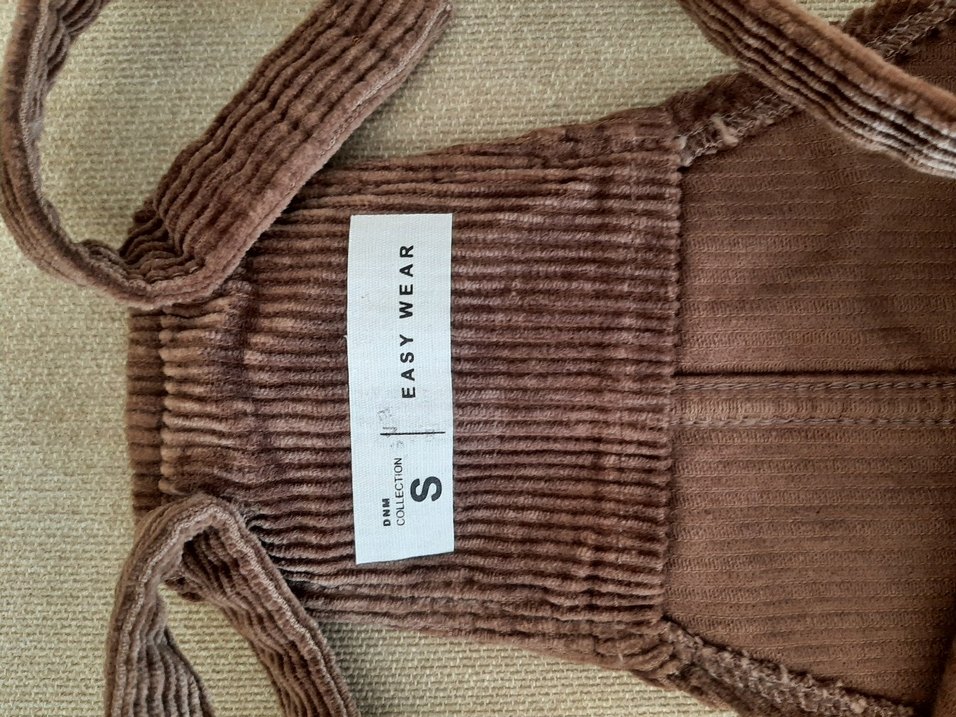 Kahverengi kadife Askılı Elbise - Görsel 3