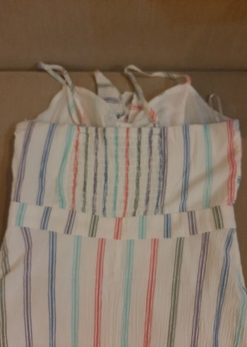 34 Beden çeşitli Renk Koton çizgili Strappy Midi Bohem Elbise