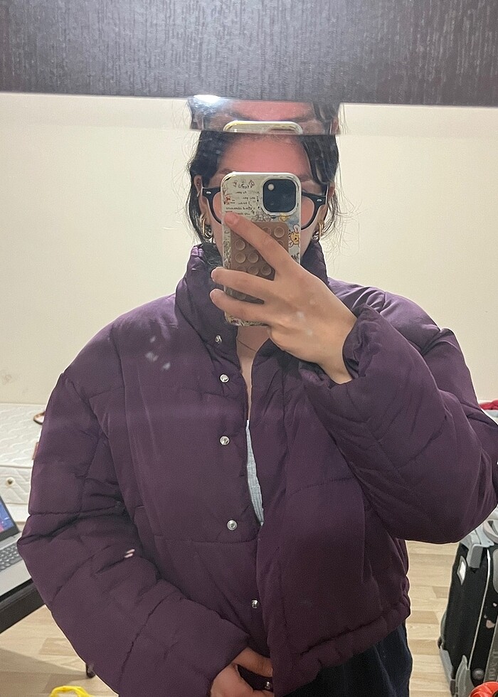 Bershka Crop Mont - Görsel 4