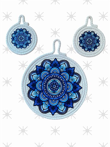 Mandala desen 3lü duvar süsü