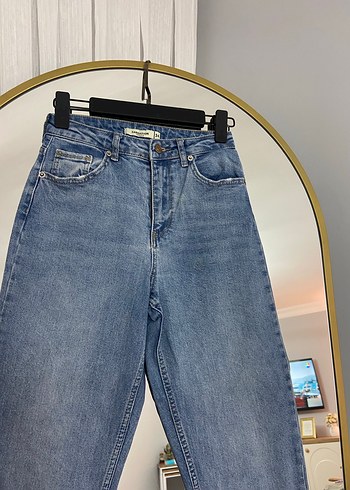 Trendyol & Milla Mavi Pastel Renk Salaş Kesim Midi Kot Pantolon