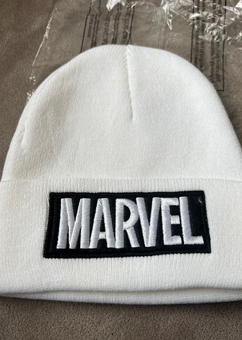 Beden gri Renk Marvel Nakışlı Erkek Örgü Bere