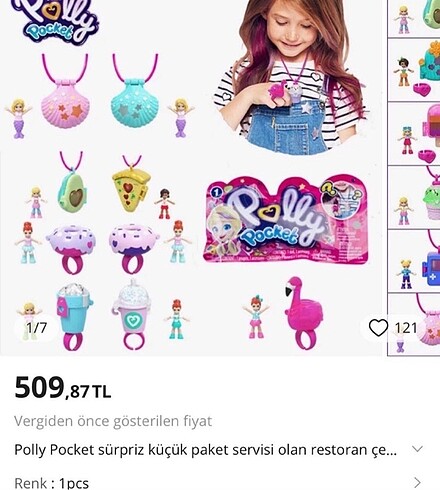 Beden Renk Polly Pocket sürpriz paket