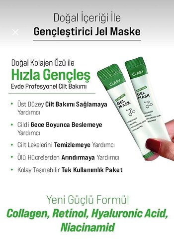 Clasy Jel maske - Görsel 3