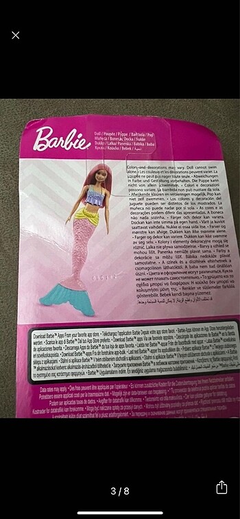  Beden Renk Barbie Deniz kızı