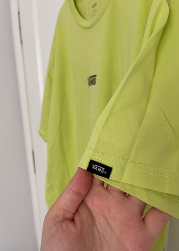 l Beden yeşil Renk Vans Kısa Kollu Oversize Tişört