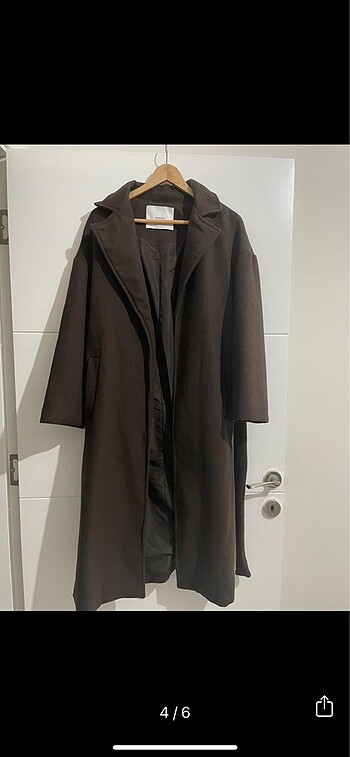 xs Beden Bershka Kemerli Yün Kaban