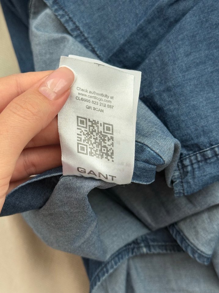 Orijinal Gant Lacivert Denim Gömlek — görsel 6/7