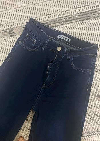 27 Beden lacivert Renk Lacivert Midi Boy Kadın Denim Pantolon
