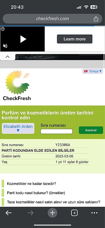 Beden Orjinal Elizabeth Arden Parfüm 5 ml
