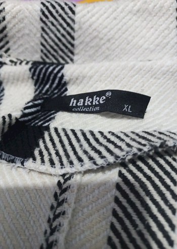 Ekose Desenli Düğmeli Kadın Uzun Kaban - Görsel 8