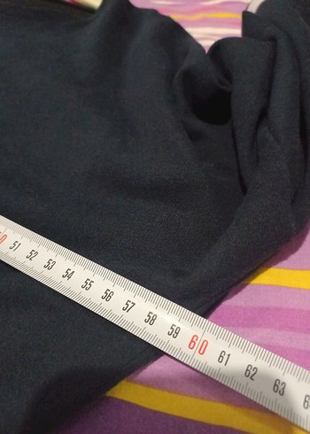 Mavi Uzun Kollu Rahat Kesim Elbise - Görsel 5