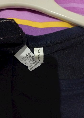 Mavi Uzun Kollu Rahat Kesim Elbise - Görsel 6