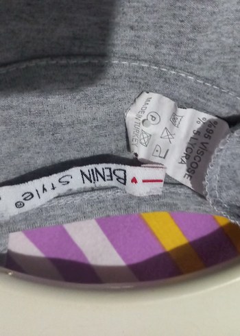 Gri Uzun Kollu Elbise - Görsel 7