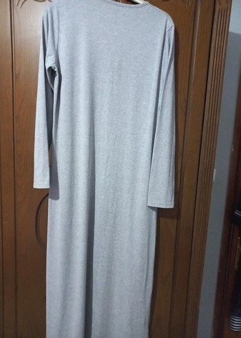 Gri Uzun Kollu Elbise - Görsel 4