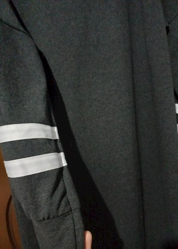 Gri Uzun Kollu Salaş Elbise - Görsel 4