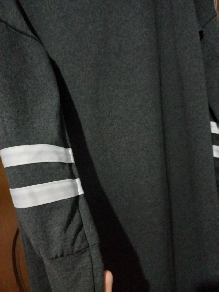 Gri Uzun Kollu Salaş Elbise - Görsel 4