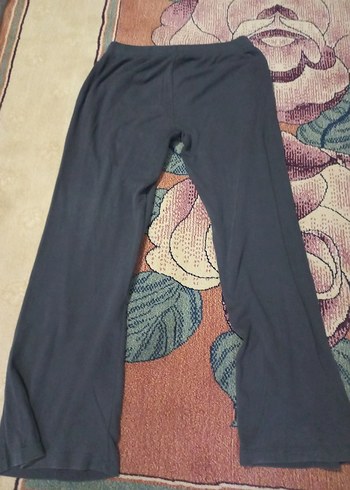 Gri Kadın Midi Salaş Kumaş eşofman altı - Görsel 4