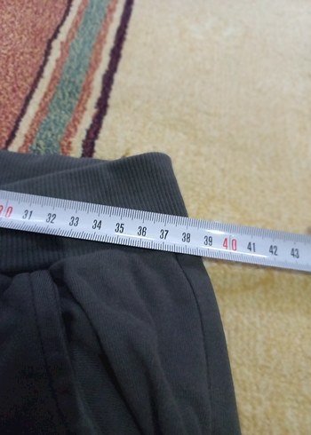 Gri Kadın Midi Salaş Kumaş eşofman altı - Görsel 6