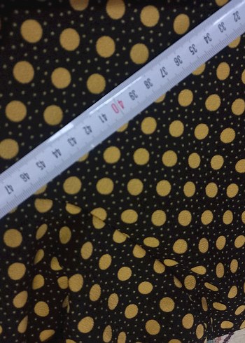 Düğmeli Uzun Kollu Puantiyeli Kadın Elbise - Görsel 6