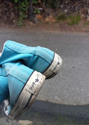 Kadın Mavi Denim Spor Ayakkabı convers - Görsel 7