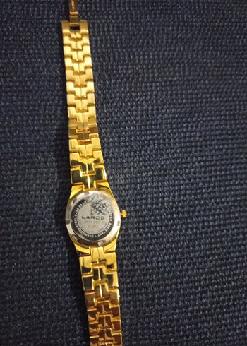 Kadın Parlak Altın Renkli Kordonlu Saat - Görsel 4