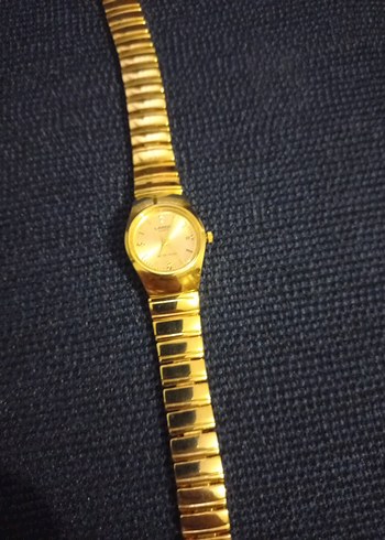 Kadın Parlak Altın Renkli Kordonlu Saat - Görsel 7