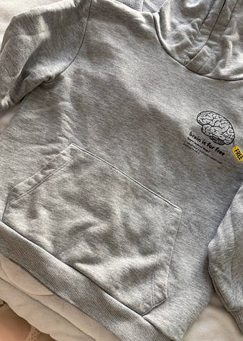 Erkek Çocuk Gri Kapüşonlu Sweatshirt 2 Li - Görsel 3