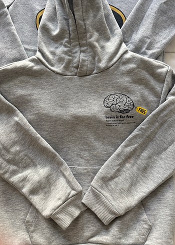 Erkek Çocuk Gri Kapüşonlu Sweatshirt 2 Li - Görsel 2
