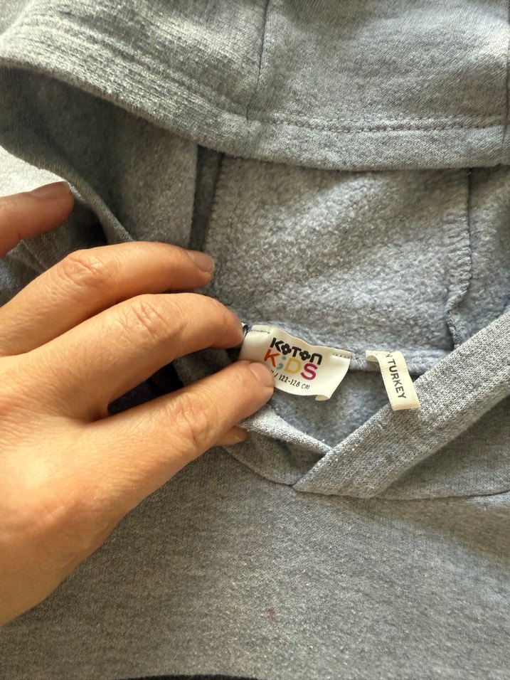 Erkek Çocuk Gri Kapüşonlu Sweatshirt 2 Li - Görsel 5