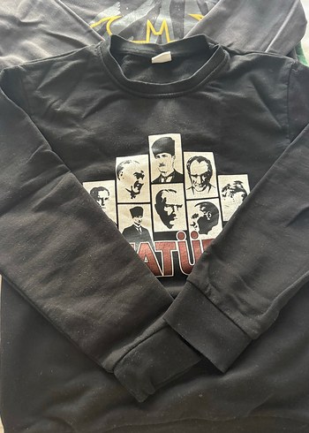 Erkek Siyah Baskılı Pamuklu Sweatshirt 3 lü - Görsel 5