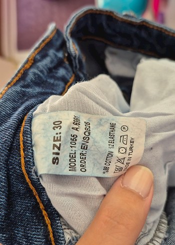 Gri Mavi Normal Kesim Kadın Kot Pantolon - Görsel 3