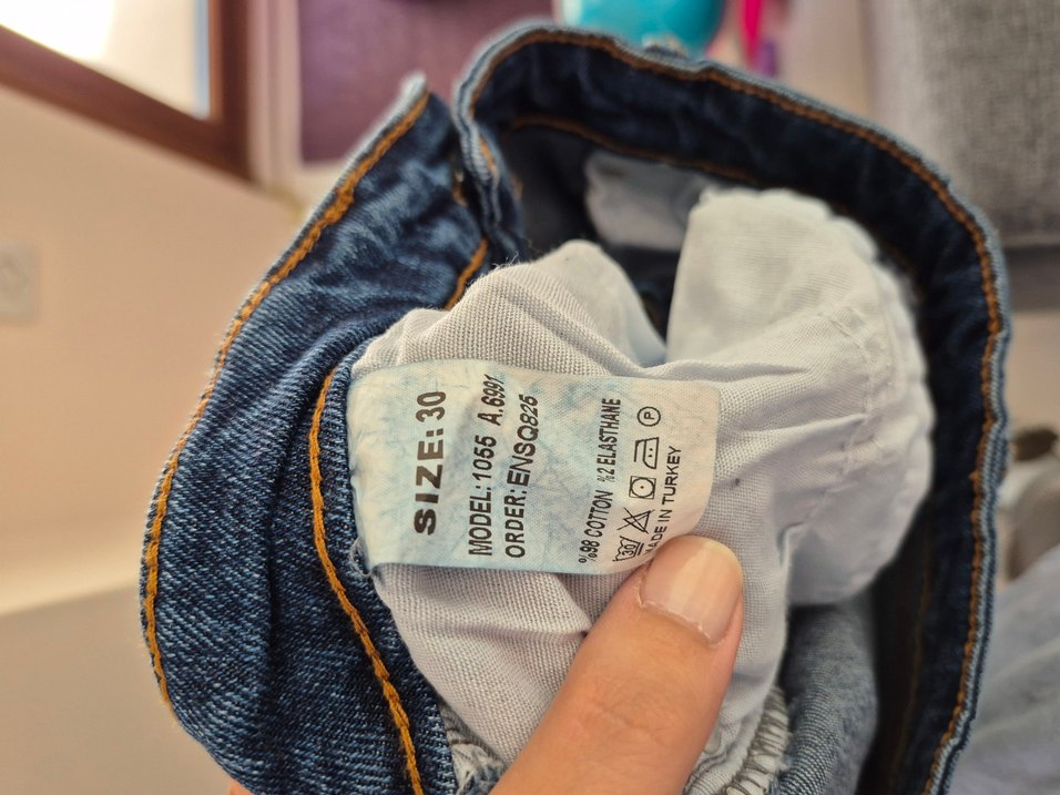 Gri Mavi Normal Kesim Kadın Kot Pantolon - Görsel 3