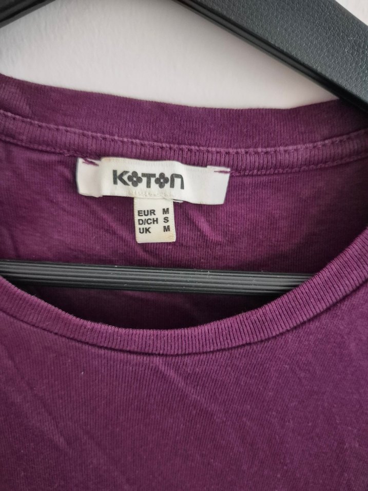 Beyaz  , Mürdüm ve Mor Kadın Kısa Kollu Pamuklu Tişört - Görsel 5